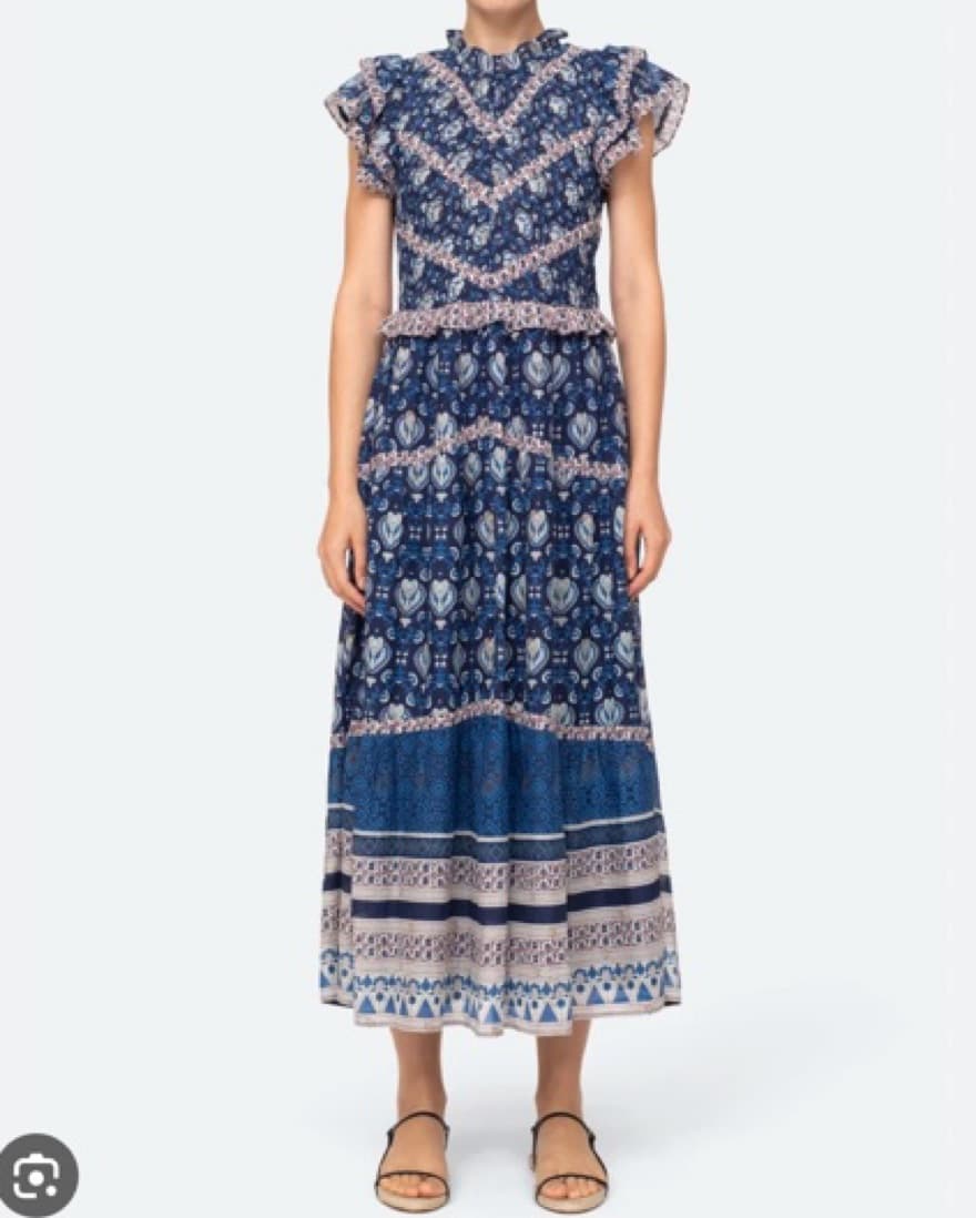 Sea Smocked Midi  - Image 2