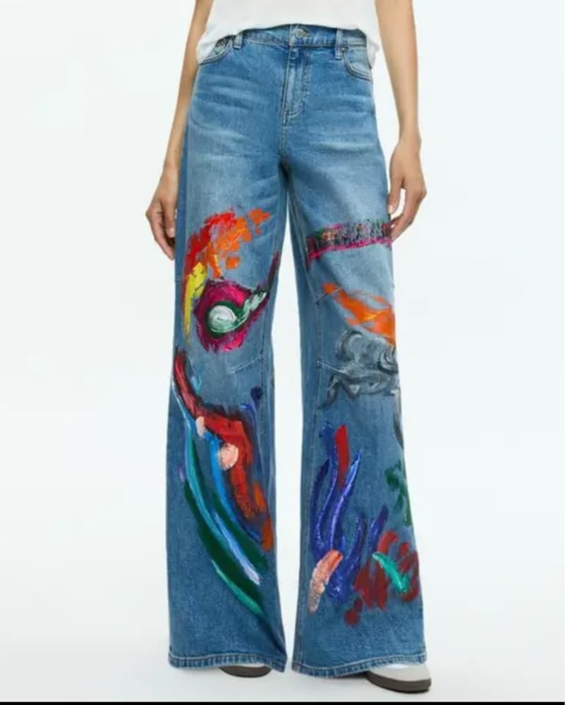 Alice + Olivia Tucker Painted Jean - Image 4