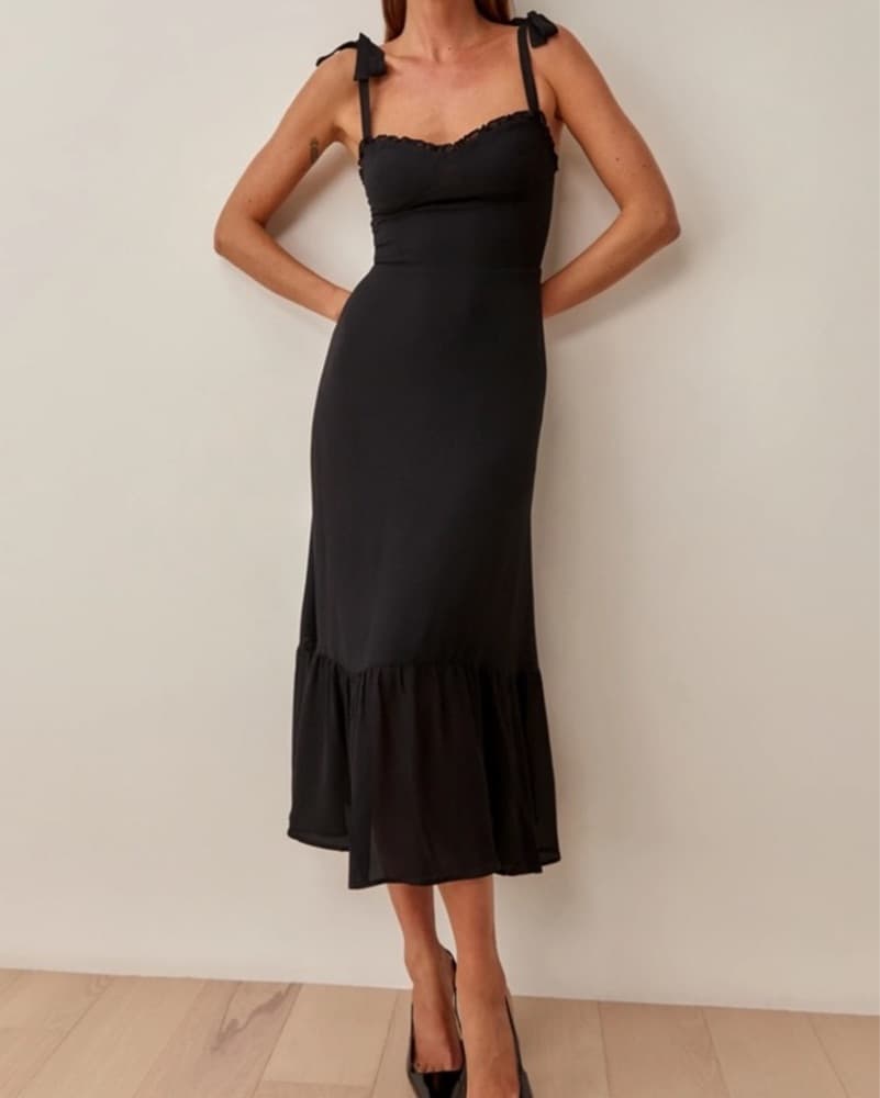 Reformation Midi Sweetheart Crepe Dress  - Image 1