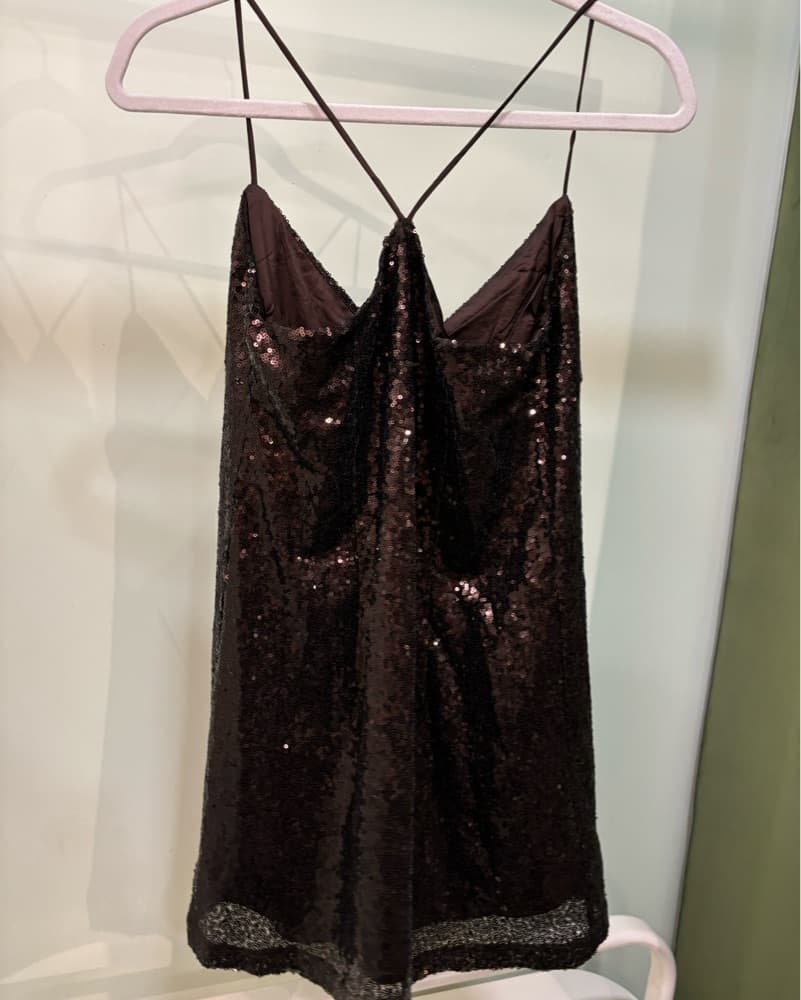 Showpo Sequin Chocolate Mini Dress   - Image 2
