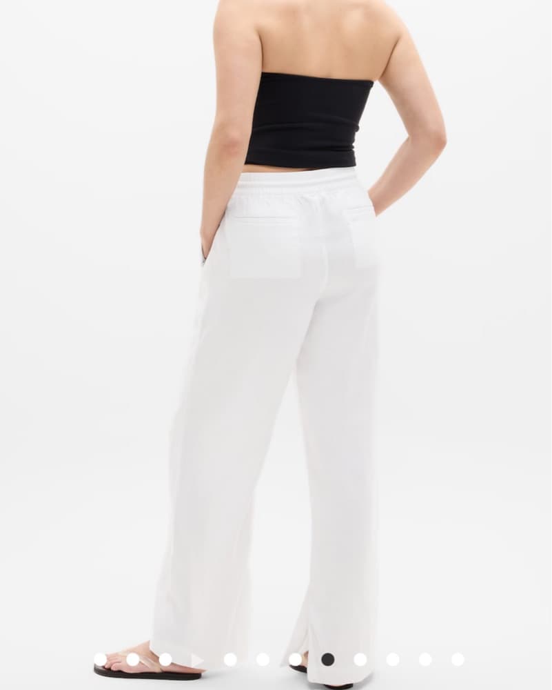 Athleta Retreat Linen Pants White XSP - Image 3