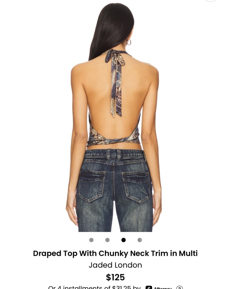Jaded London Top with Chunky Neck Trim - Image 2