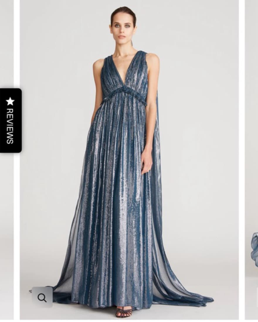 Bianca Lurex Chiffon Gown - Image 1