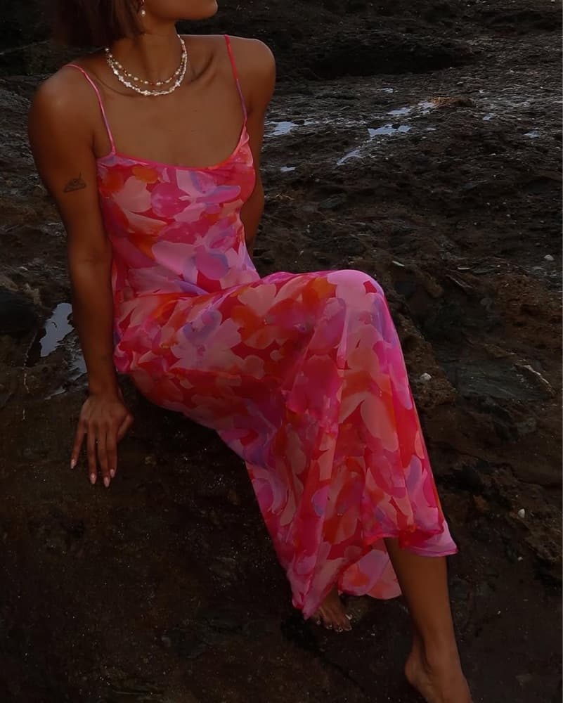 Rumored Floral Slip Maxi Dress - Image 3