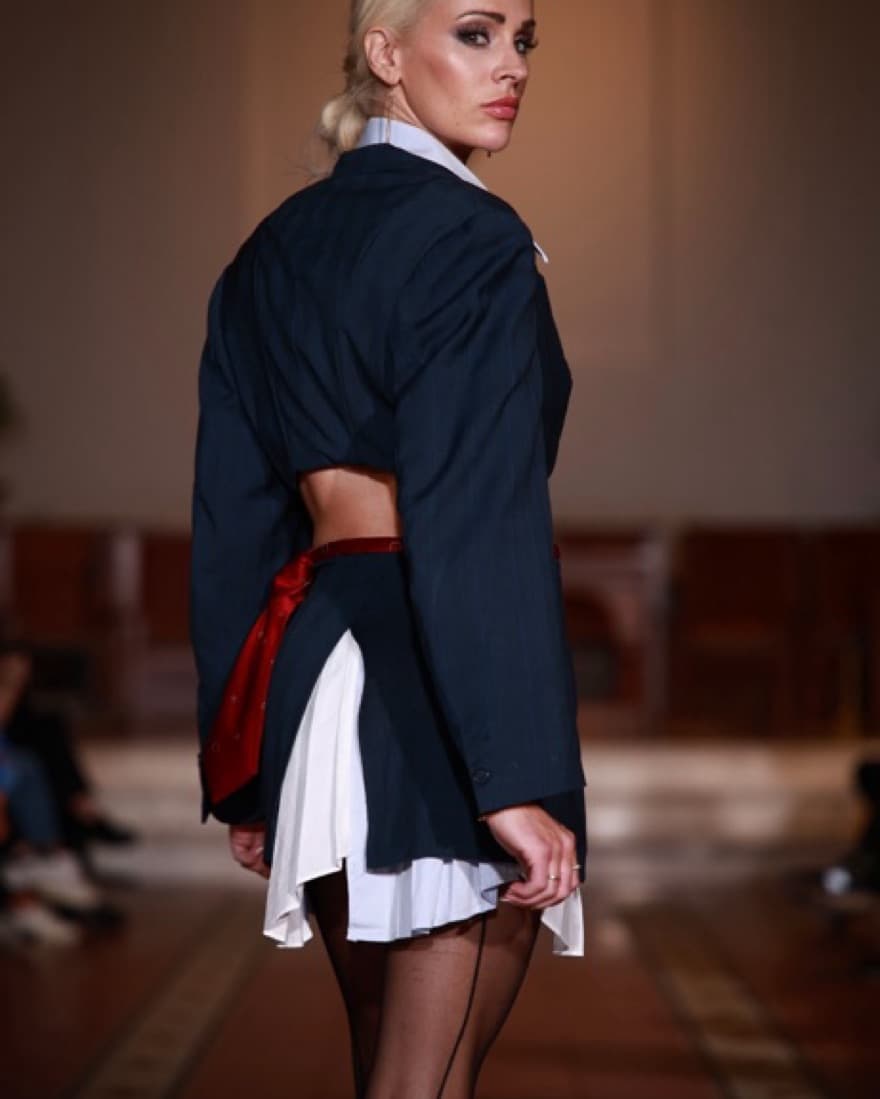 Cropped Blazer and Skirt Set - Image 5