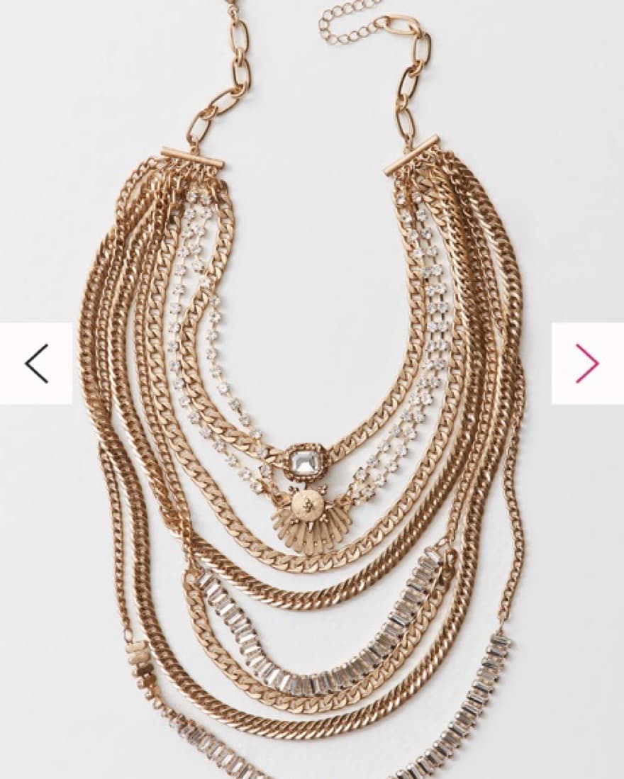 Free People Gold Chunky Layered Necklace - Image 1