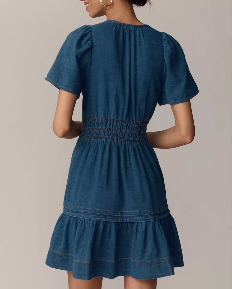 Anthropologie Somerset Mini Dress: Denim - Image 2
