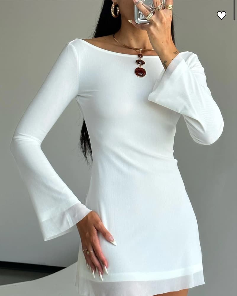 Princess Polly White Backless Dress - Image 2