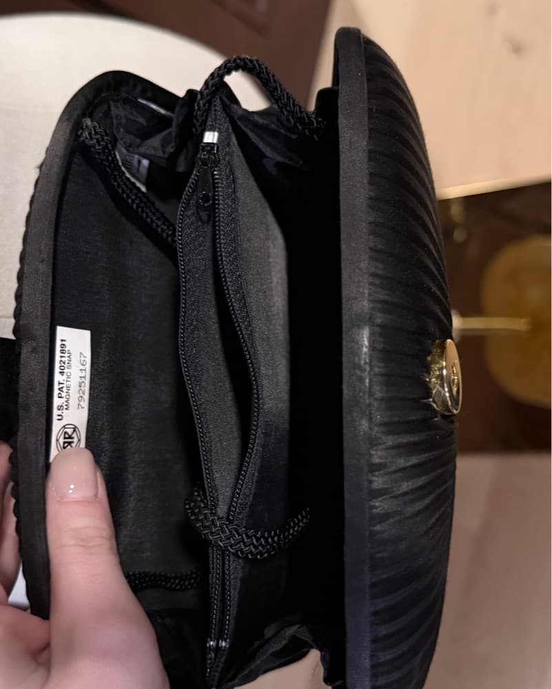 Vintage Clamshell Satin Clutch - Image 2