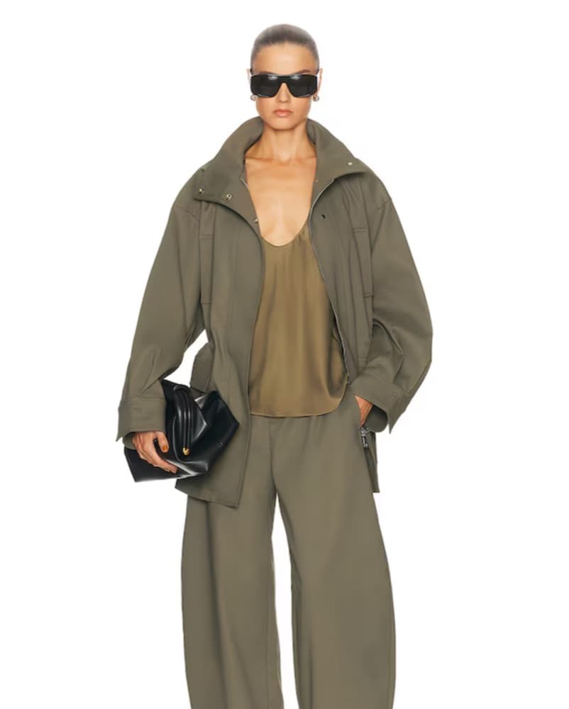 EAVES Vivian Silk Top In Capers - Image 4