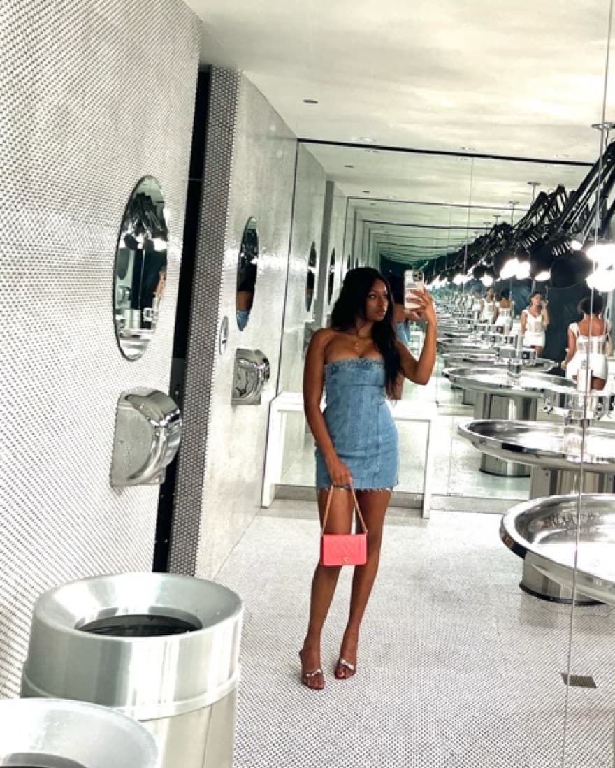 Zara Denim Mini Dress - Image 3