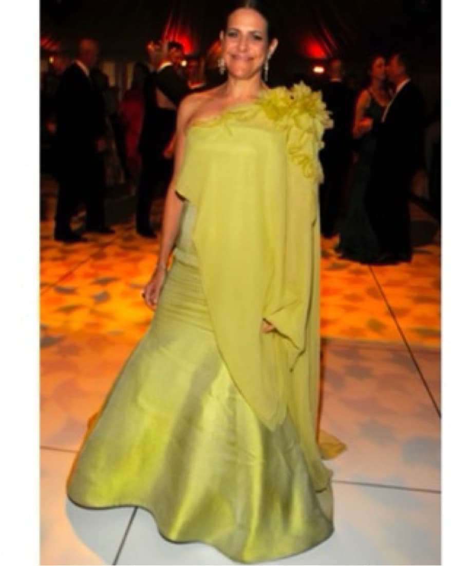 Angel Sanchez Chartreuse gown - Image 1