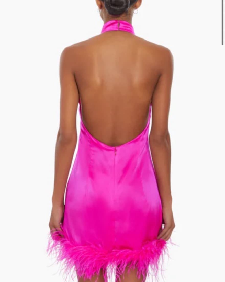 Amanda Uprichard Lunaria Dress Hot Pink - Image 2