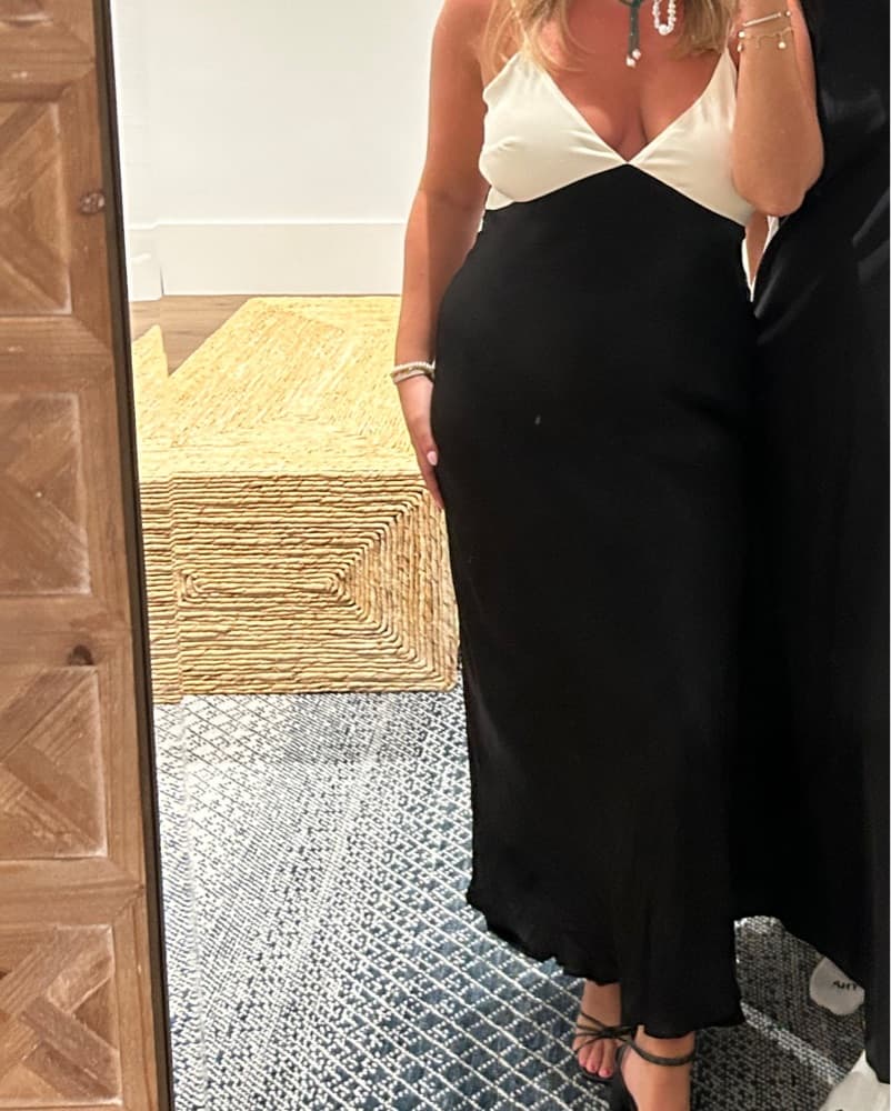Antro black and white satin midi/ maxi - Image 1