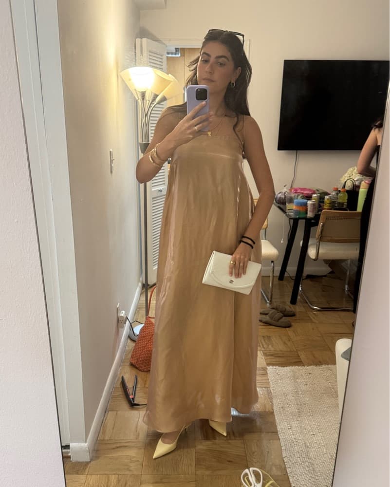 Staud Delfina Satin Maxi Dress - Image 3