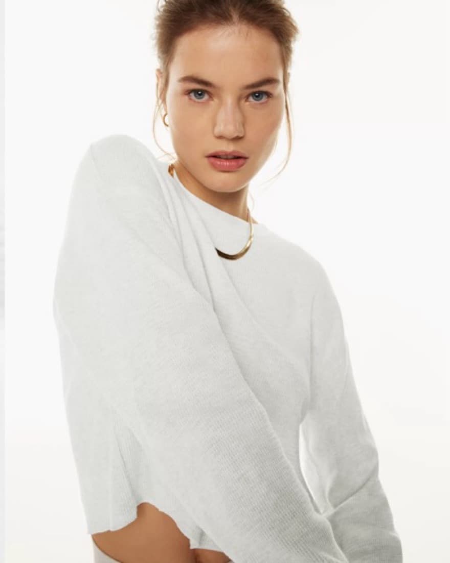 Tna Aritzia Waffle Crew Boxy Longsleeve - Image 1