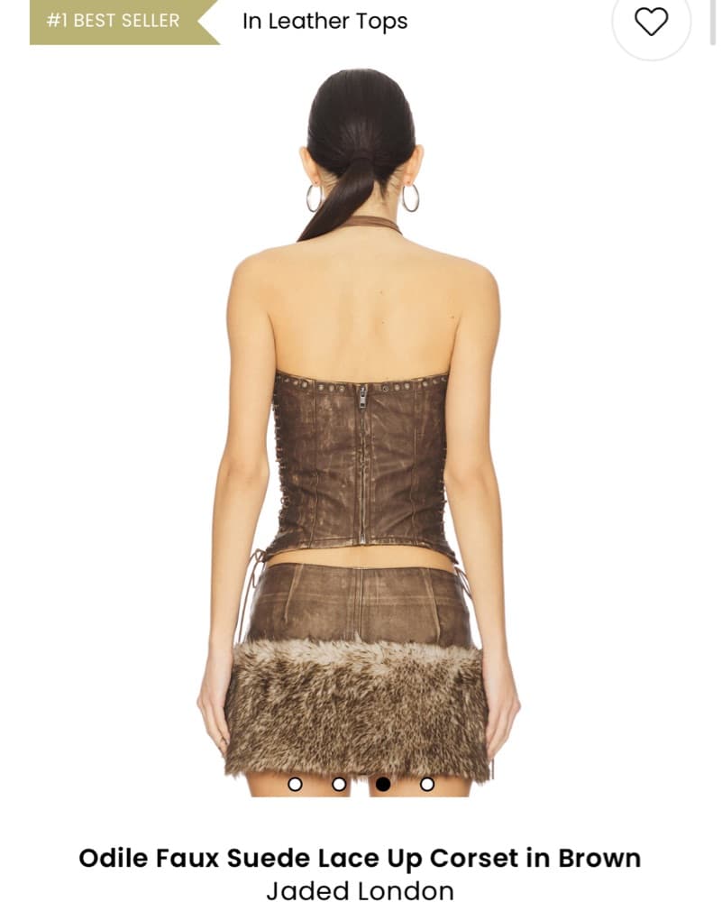 Jaded London Brown Corset - Image 3