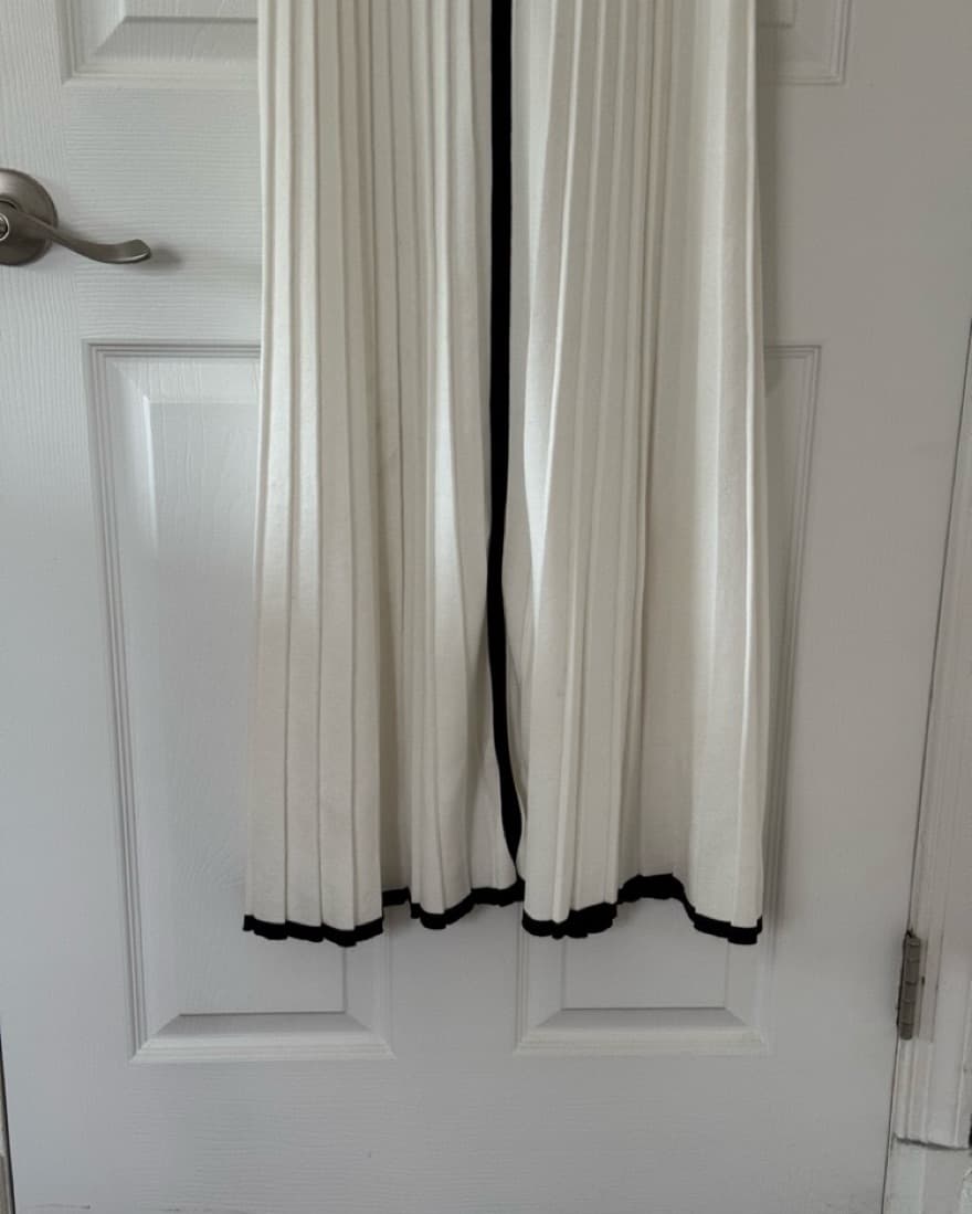 White Knit Pleated Maxi Dress Lalavon - Image 5