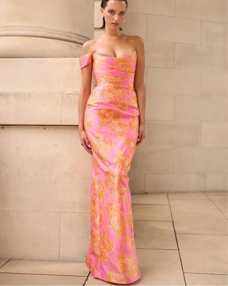 Sau Lee Jackson Jacquard Gown - Image 2