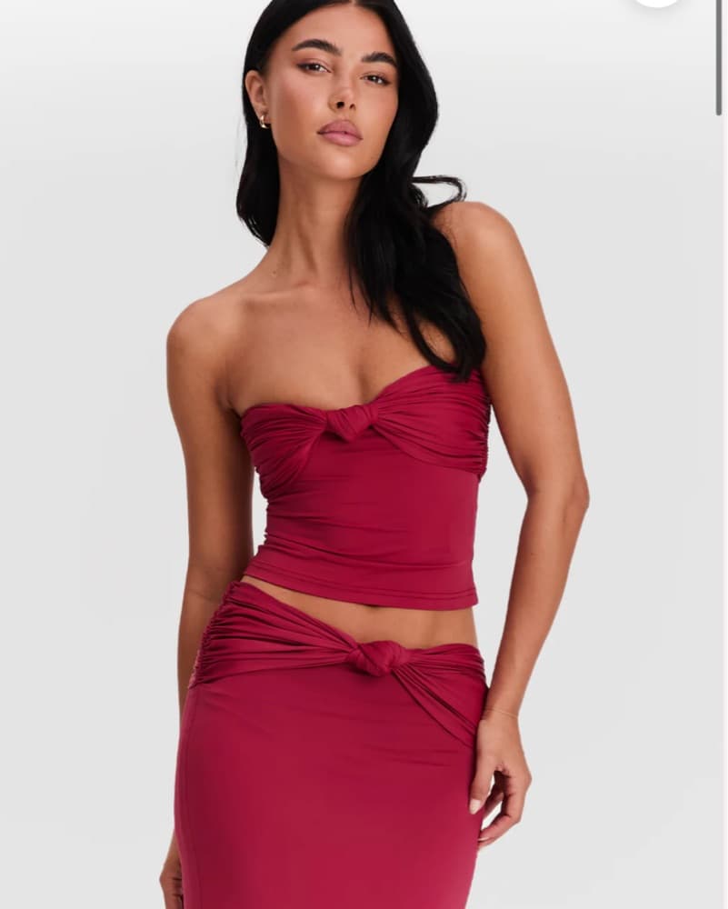Sasha Therese Naya Top Mila Skirt Red - Image 2