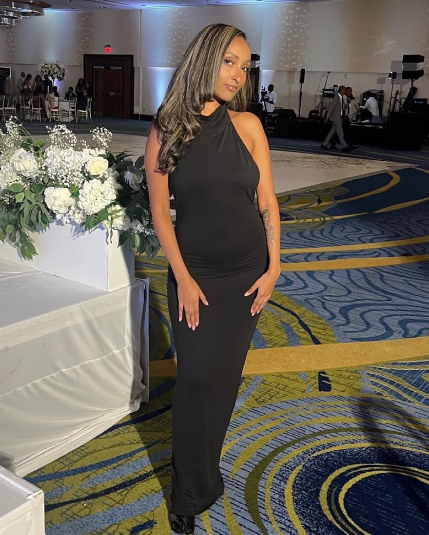 Skims Black Smooth Lounge Maxi Dress  - Image 4