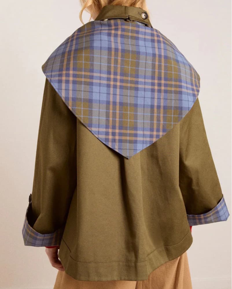 Damson Madder Reversible Trench Coat - Image 3