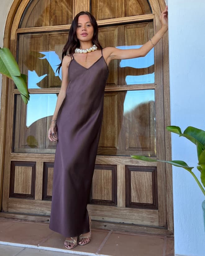NeverFullyDressed Chocolate Camile Slip - Image 1