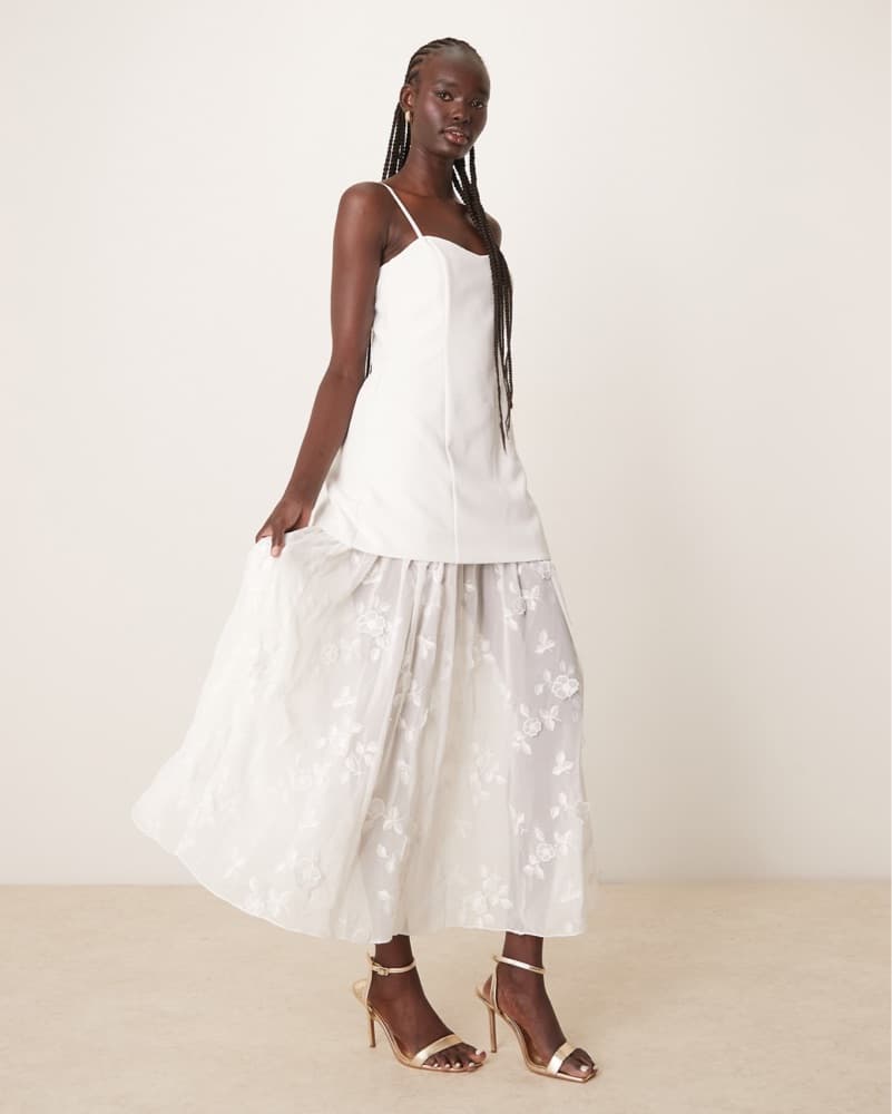 Abercrombie sheer Floral Midi Dress - Image 1