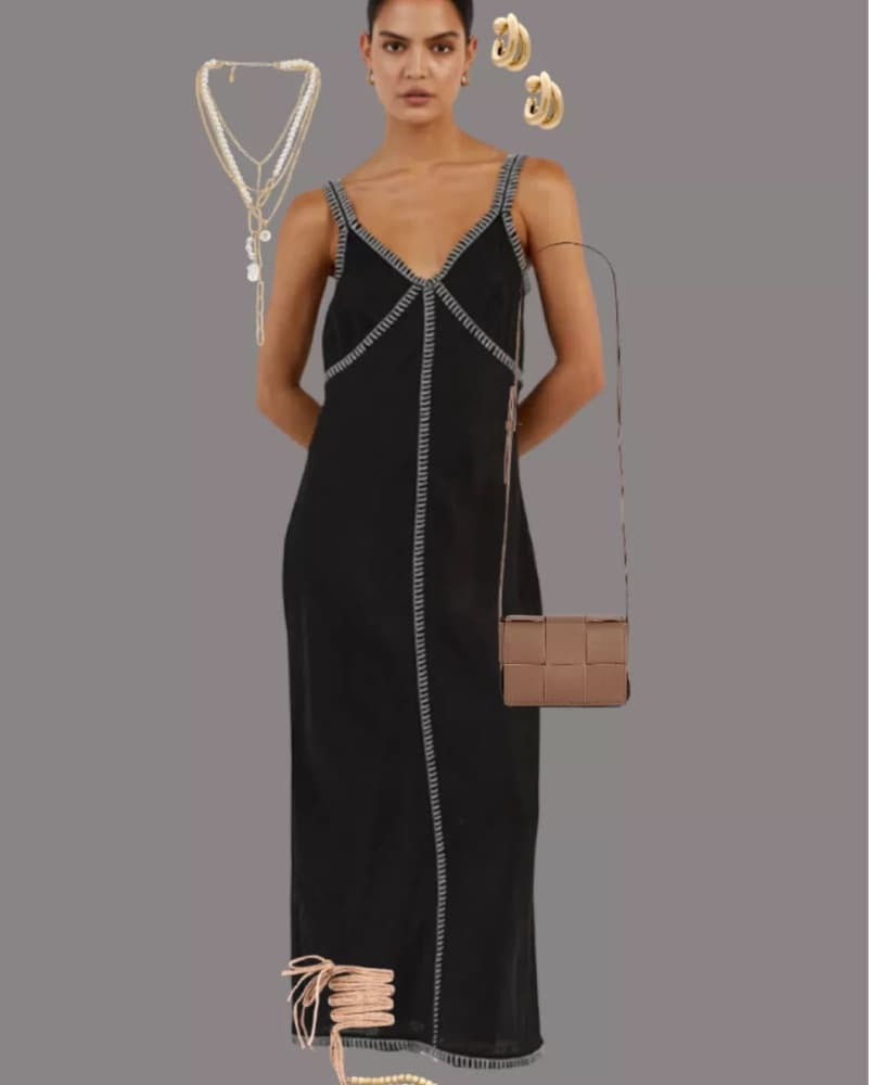 Dissh Bella Black Linen Dress - Image 4