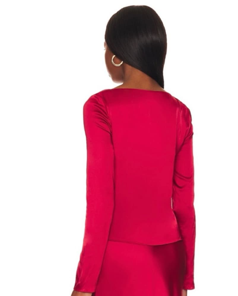 LPA Preston Blouse in Red - Image 4