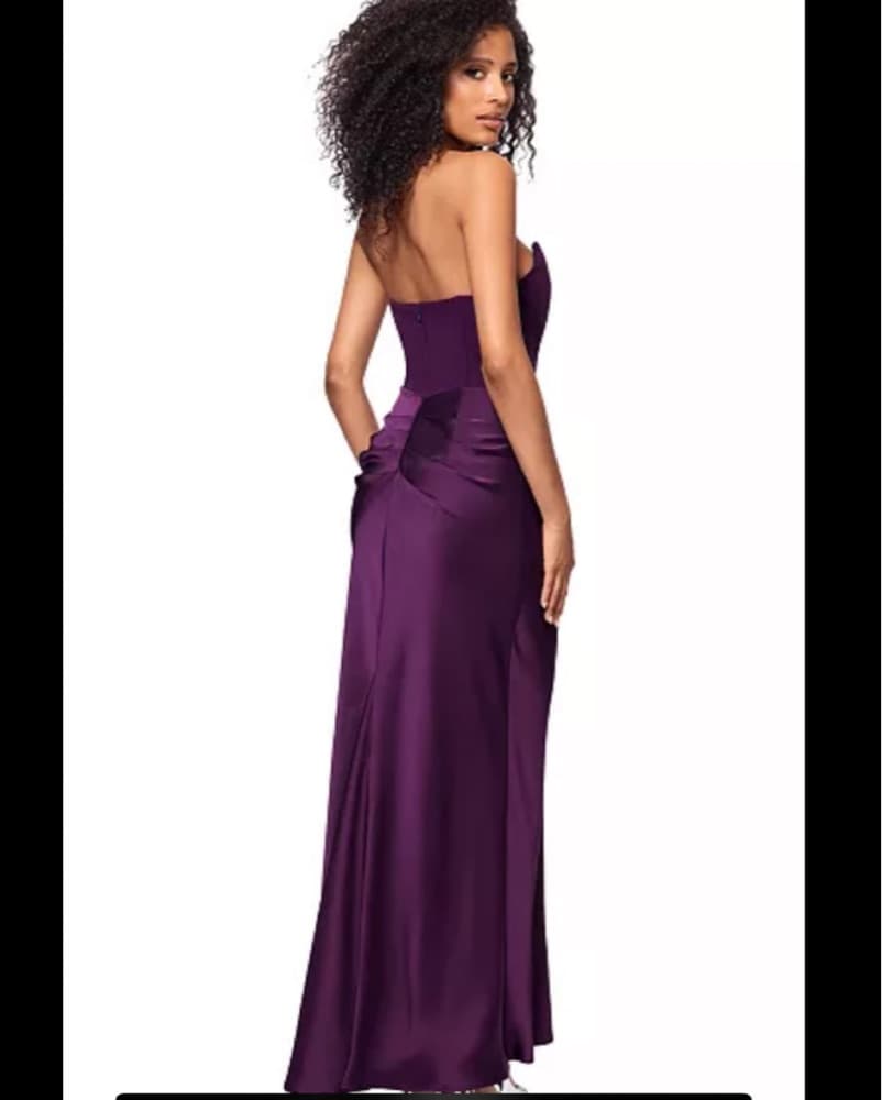 Flattering Satin Corset Dress in Purple - Image 3