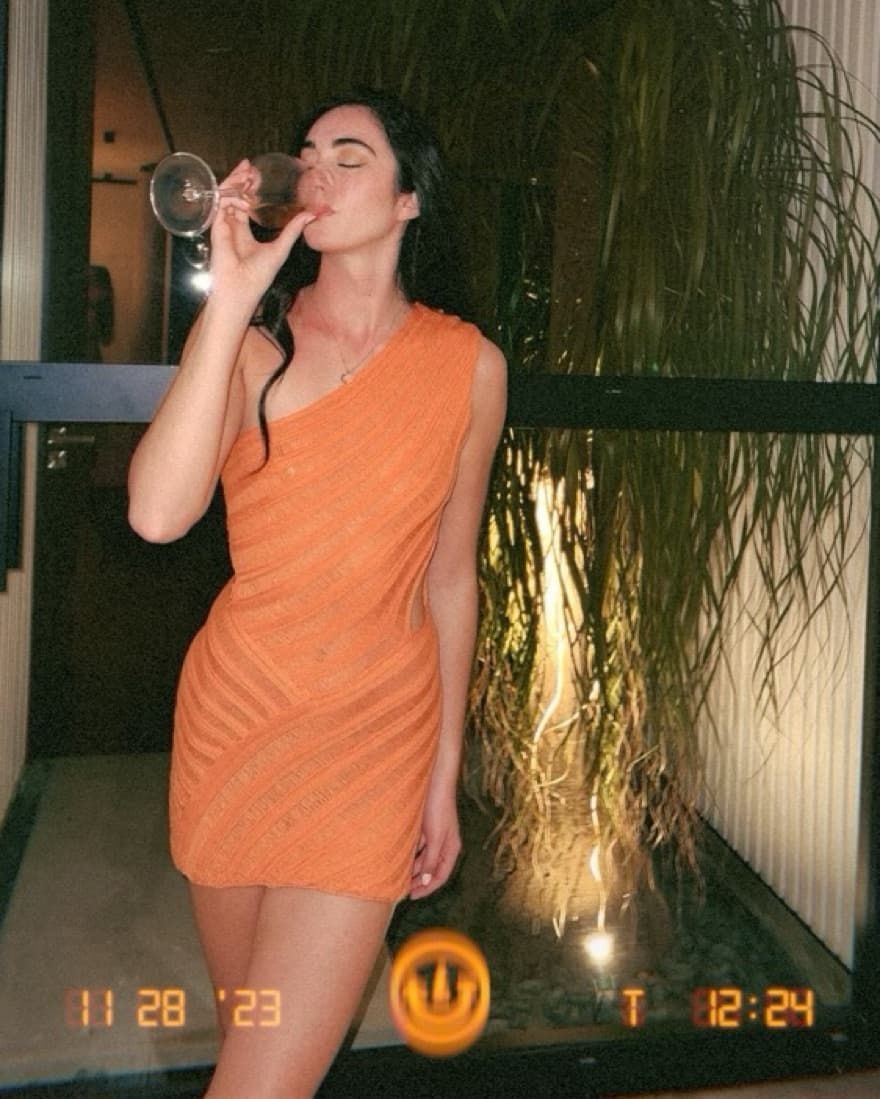 orange Peppermayo knit dress - Image 3