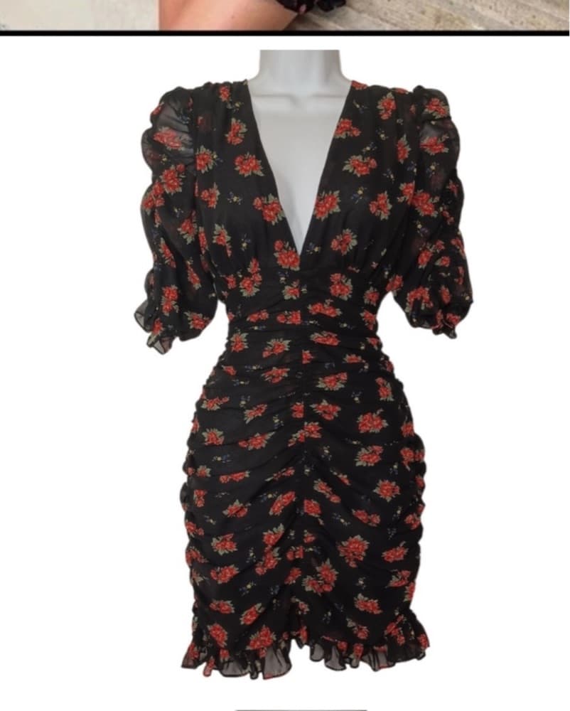 Charming Floral Ruffled Mini Dress - Image 2