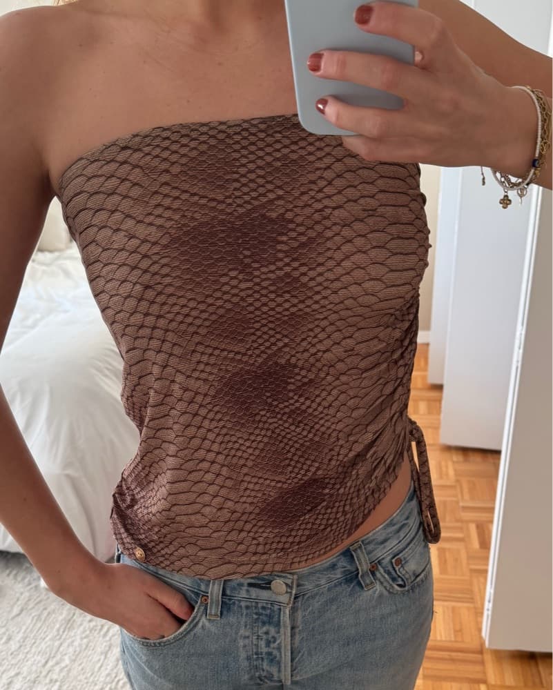 Vintage Snakeskin Tube Top - Image 4