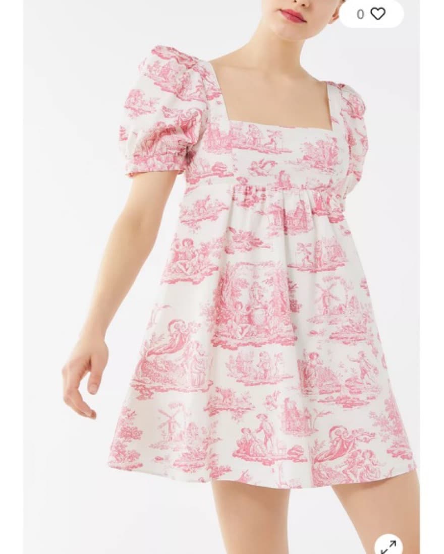Laura Ashley x UO Pink Toile Dress - Image 2