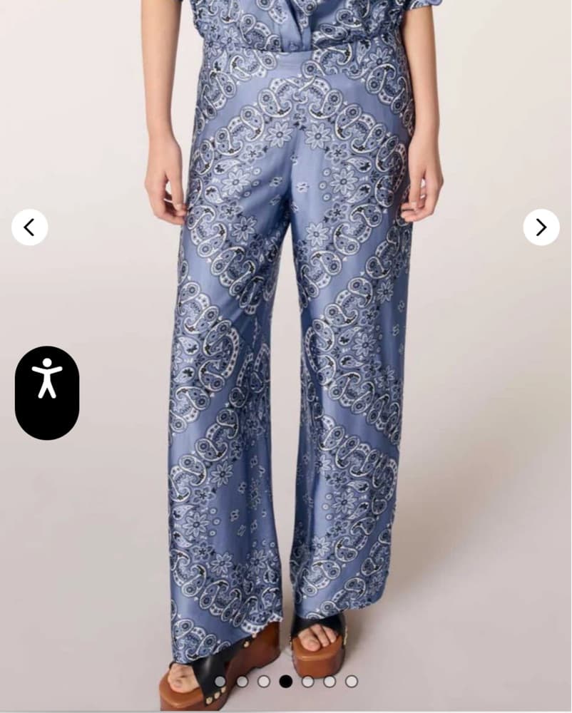Maje Silk Flowy Pants - Image 1