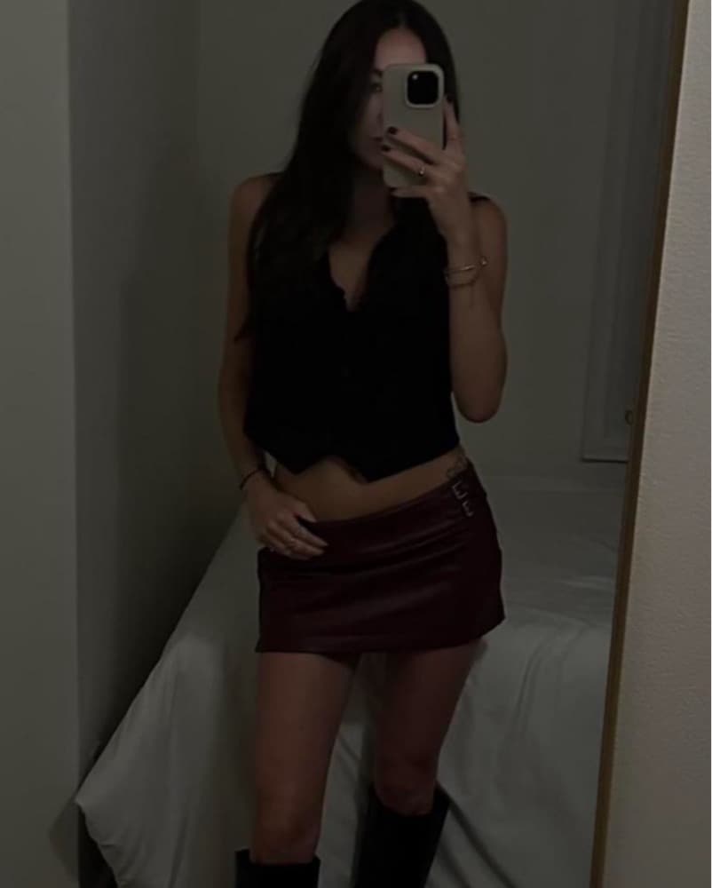 Loba Faux Leather Skirt - Image 1