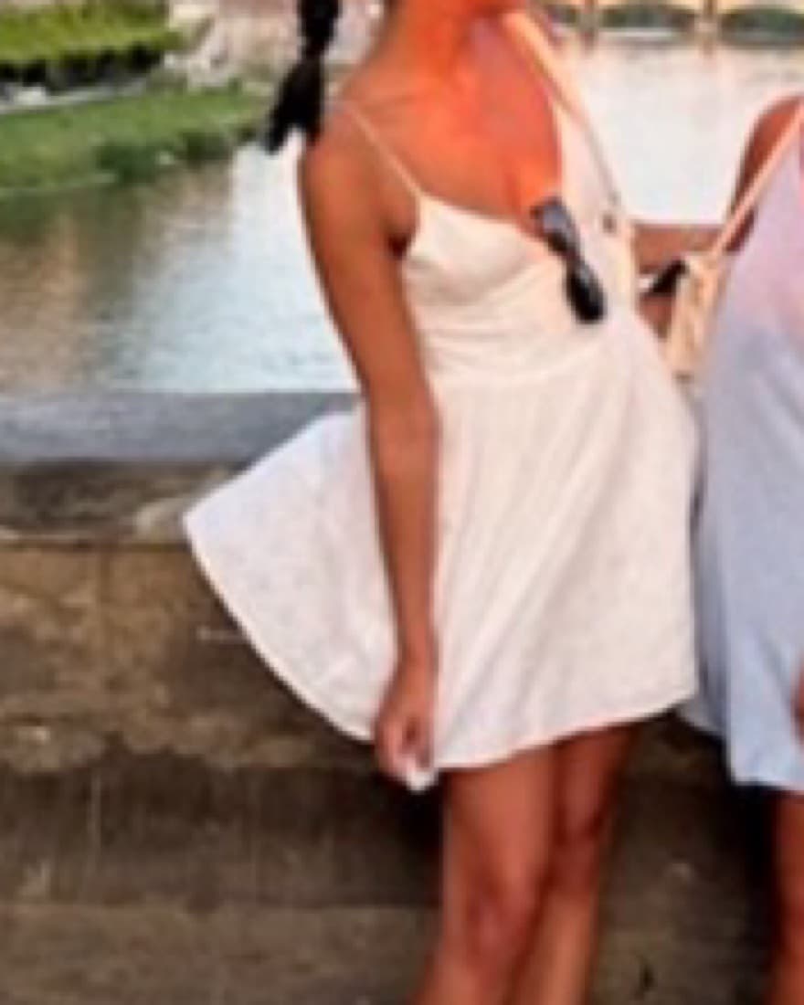 Zara White Flower Dress - Image 3
