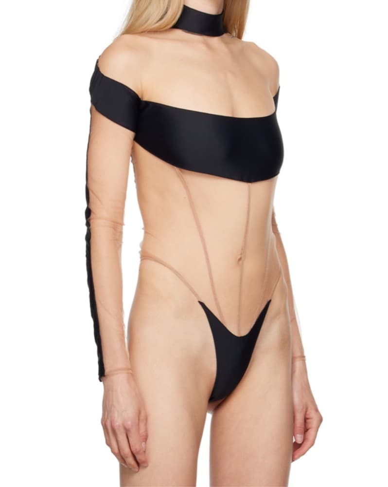 MUGLER Black & Sheer Bodysuit - Image 3