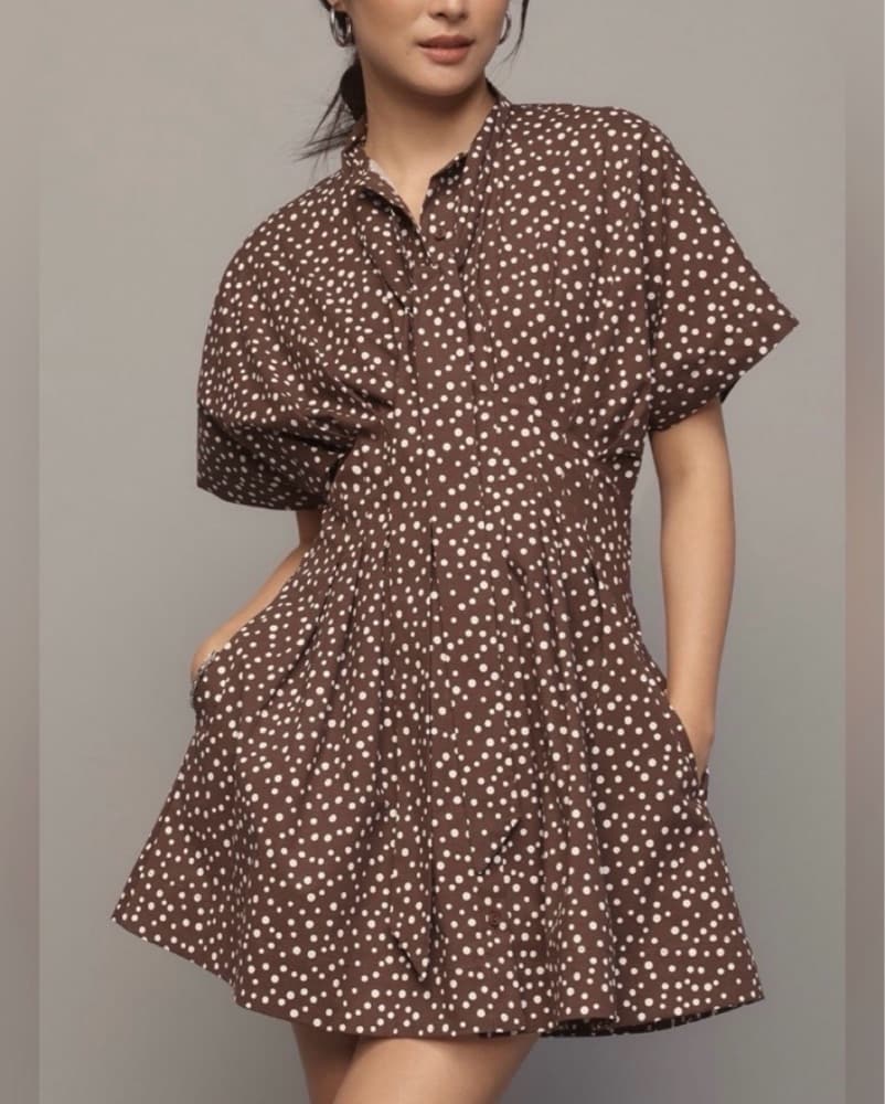 Anthropologie Tobie Tie-Neck Shirt Dress - Image 1