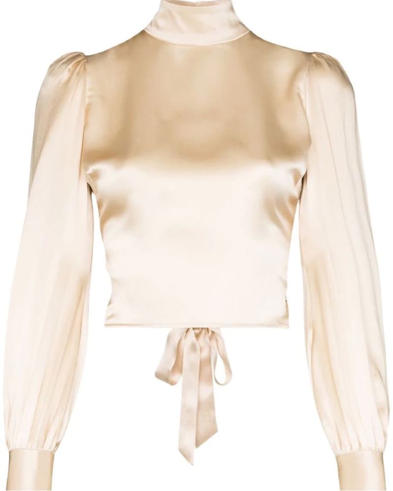 Reformation Open Back Cielo Silk Top  - Image 4