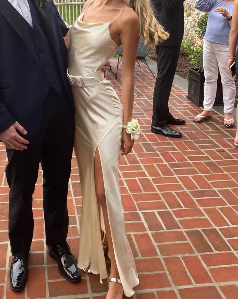 NICHOLAS Simone Belted Dress In Milk  - Image 2