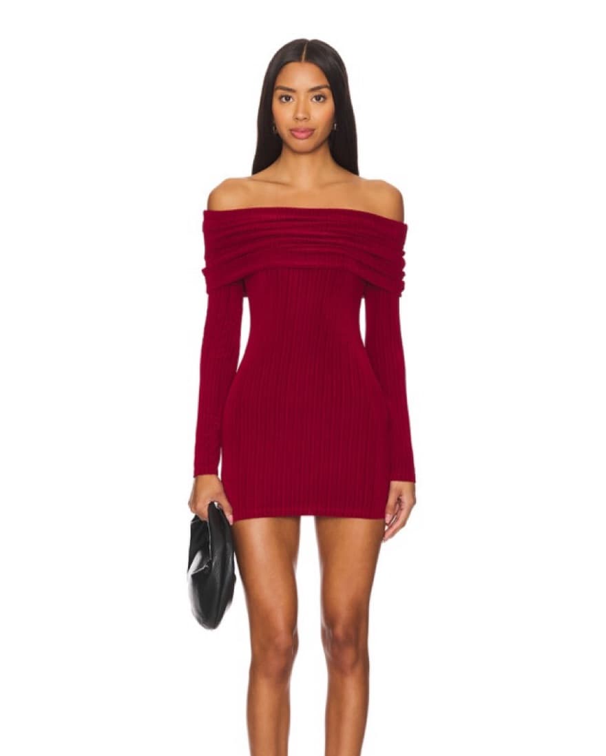 Red Off The Shoulder Dress - Image 1