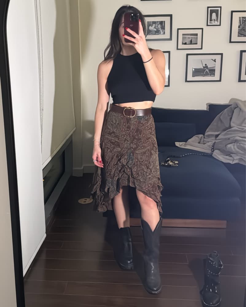 Ralph Lauren Paisley Ruffle Midi Skirt - Image 3