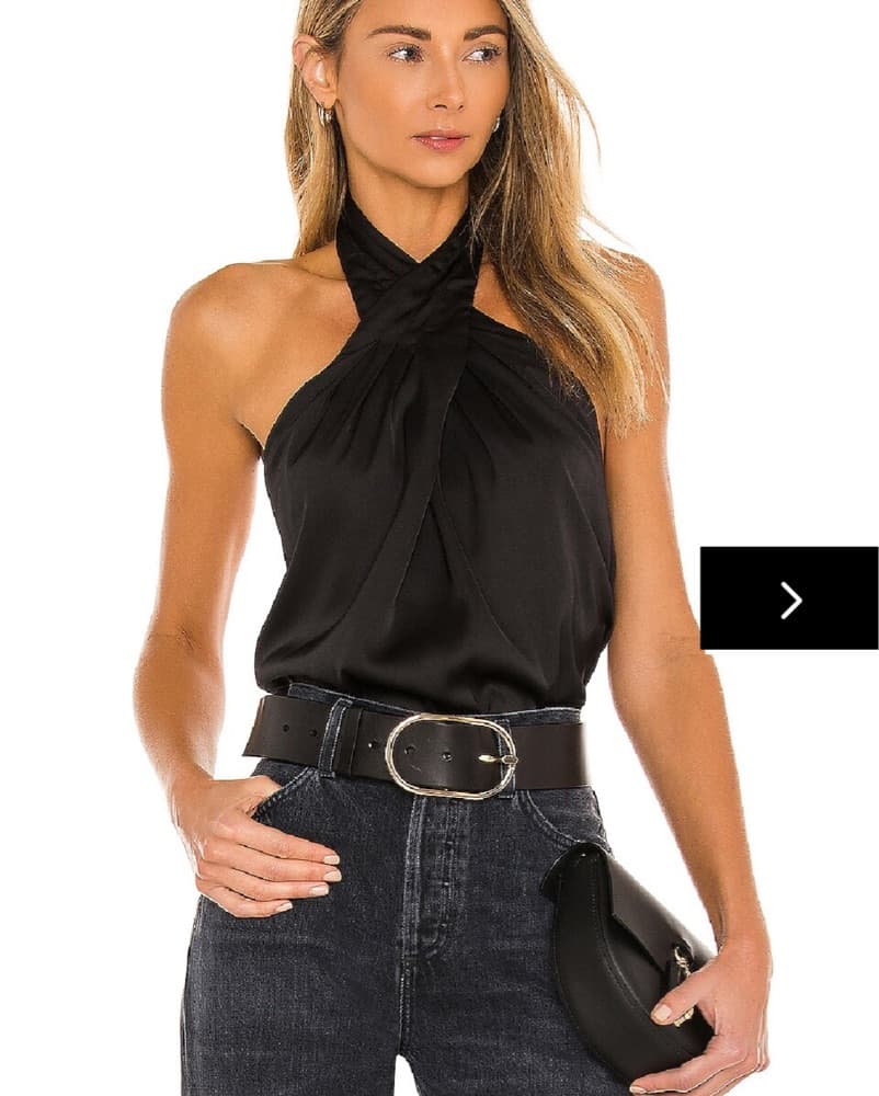 Black Revolve Halter Neck Top - Image 1