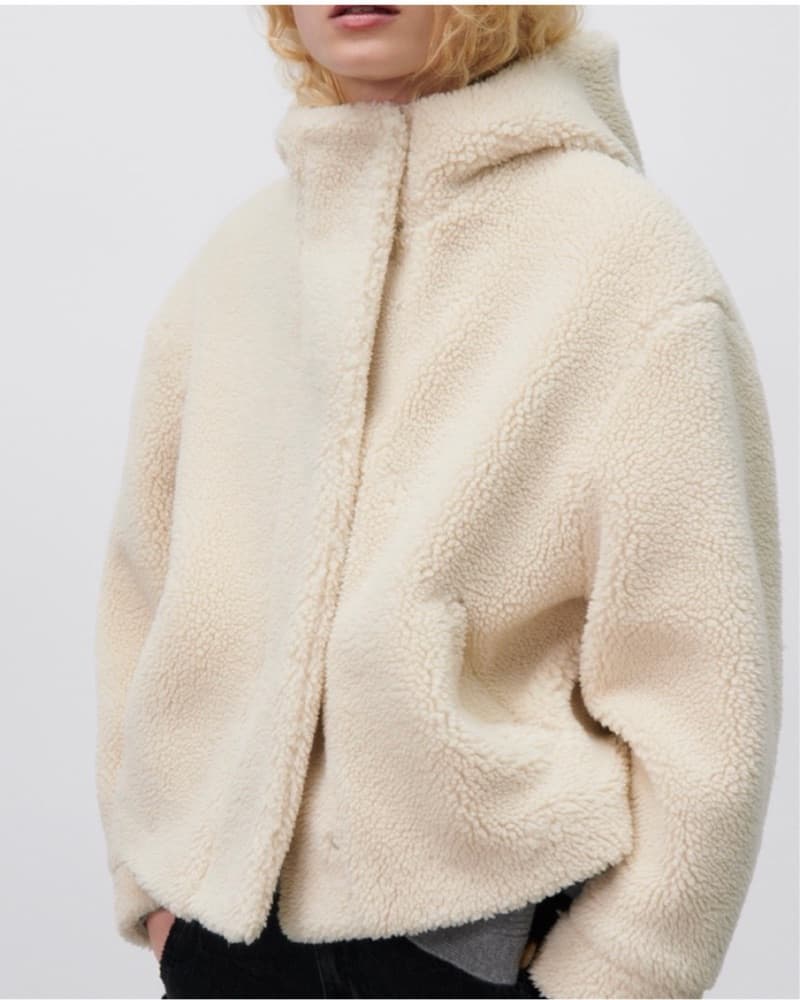 Zara Hooded Teddy Jacket - Image 1