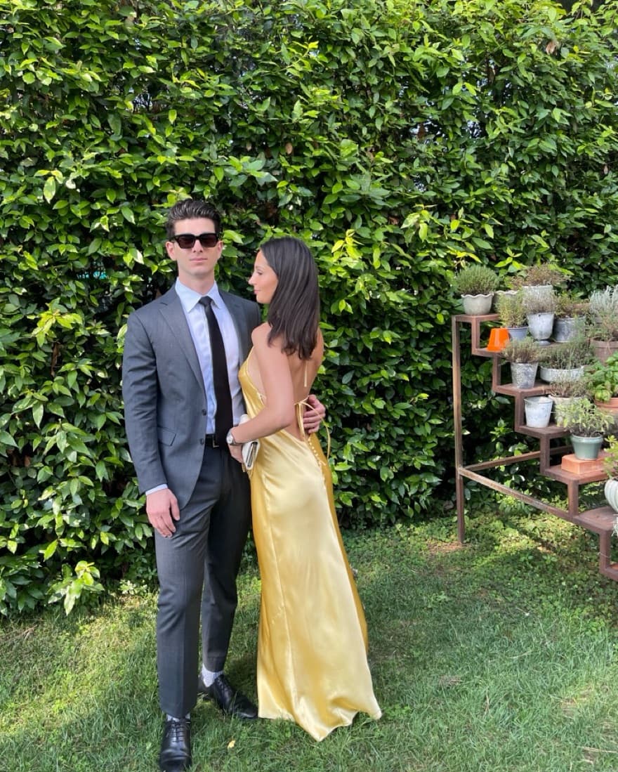 Yellow Reformation Silk Gown  - Image 4
