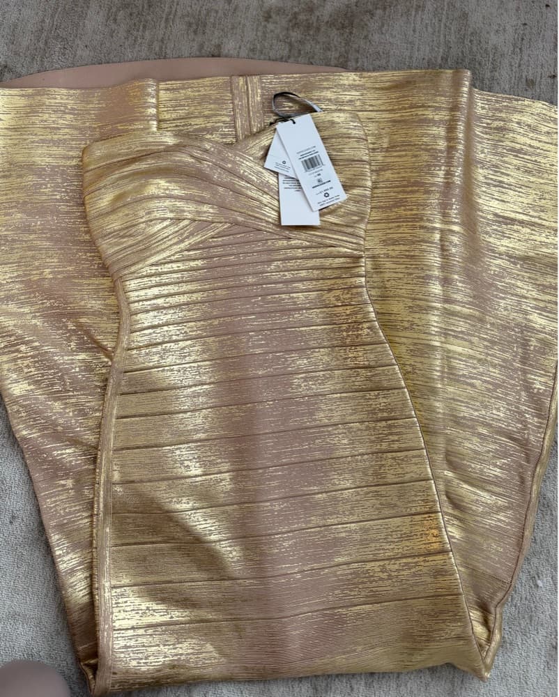 Herve leger THE METALLIC SARA GOWN  - Image 4