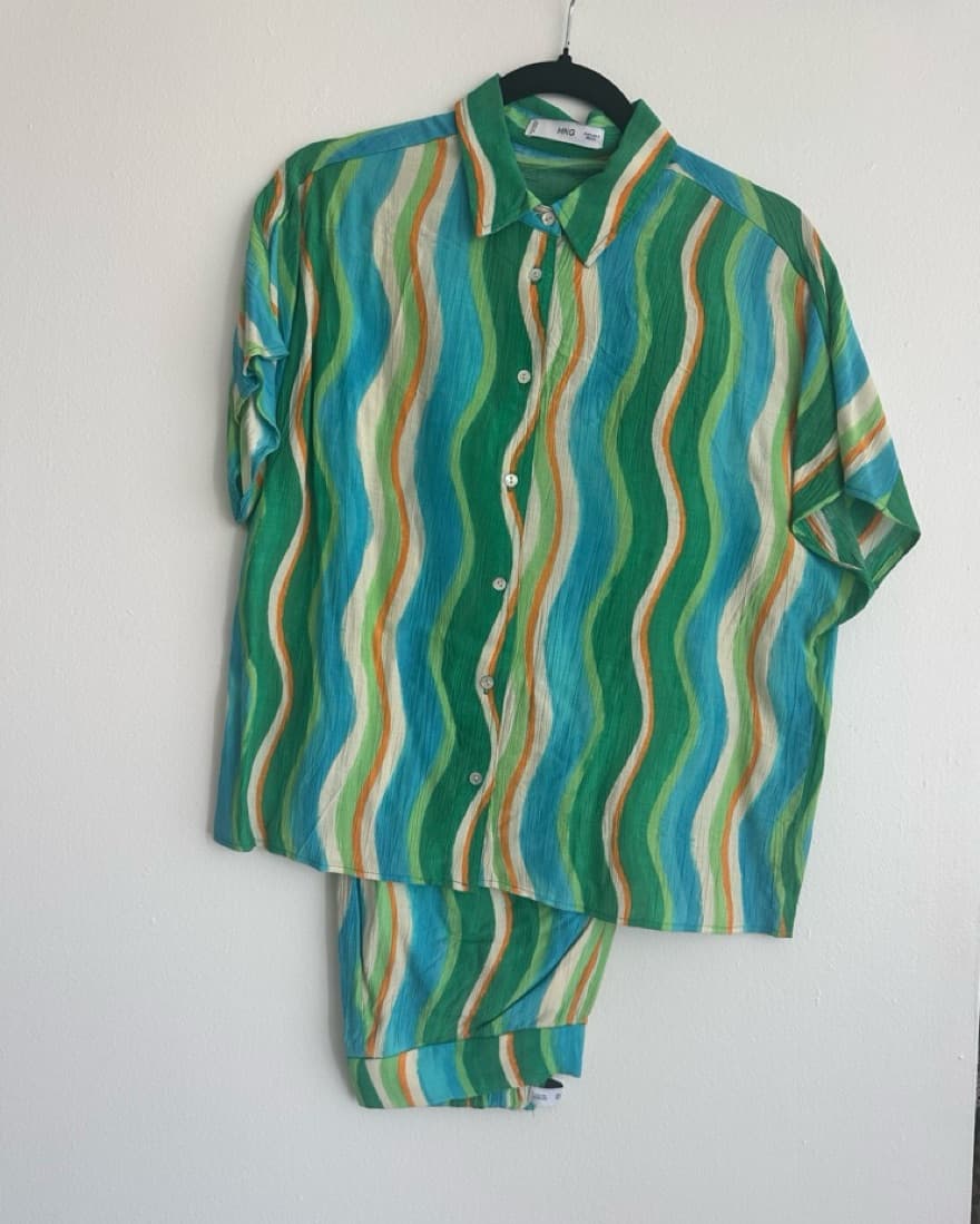 Mango Green Printed Set  - Image 4
