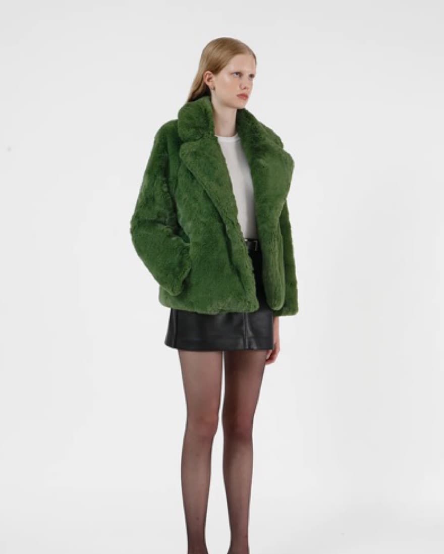 Apparis Cropped Fur Coat - Image 1